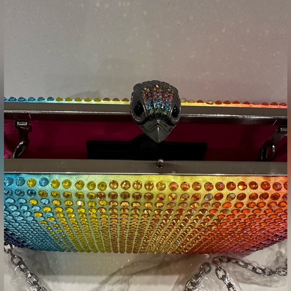 NIB NWT KURT GEIGER RAINBOW STONES CLUTCH/Crossbody - Picture 3 of 5